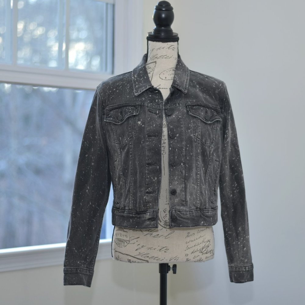 Levi's gray splatter denim jacket